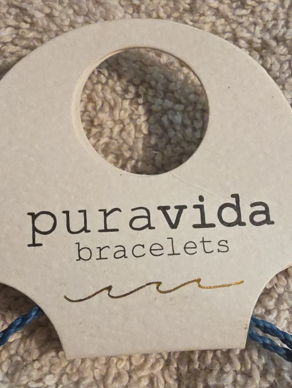 Pura Vida Blue Ombre Cord Bracelet Set - Six Stackable Bracelets